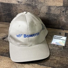 BOWATER Lumber & Pulp Paper Hat Baseball Cap Khaki Adjustable Metal Clasp