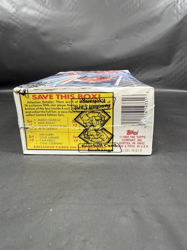 1989-90 Topps Hockey Box (36 Packs) BBCE Verified Wrapped Sakic RC Gretzky - Picture 7 of 12