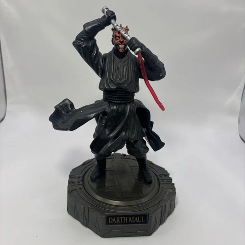1999 Star Wars Dynamic Darth Maul Rotating Figure Statue Toy Vintage Light Saber