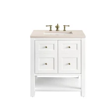 James Martin Vanities 330-V30-3EMR Breckenridge 30" Single Basin - White