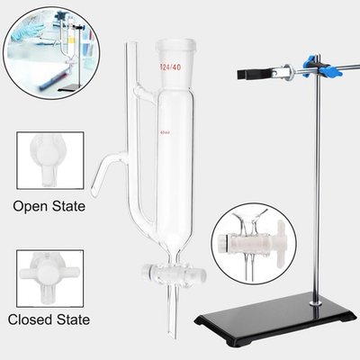 #ad 60ml Water Oil Receiver Separator Lab Distillation Glass w 24 40 Joint Stand $49.99