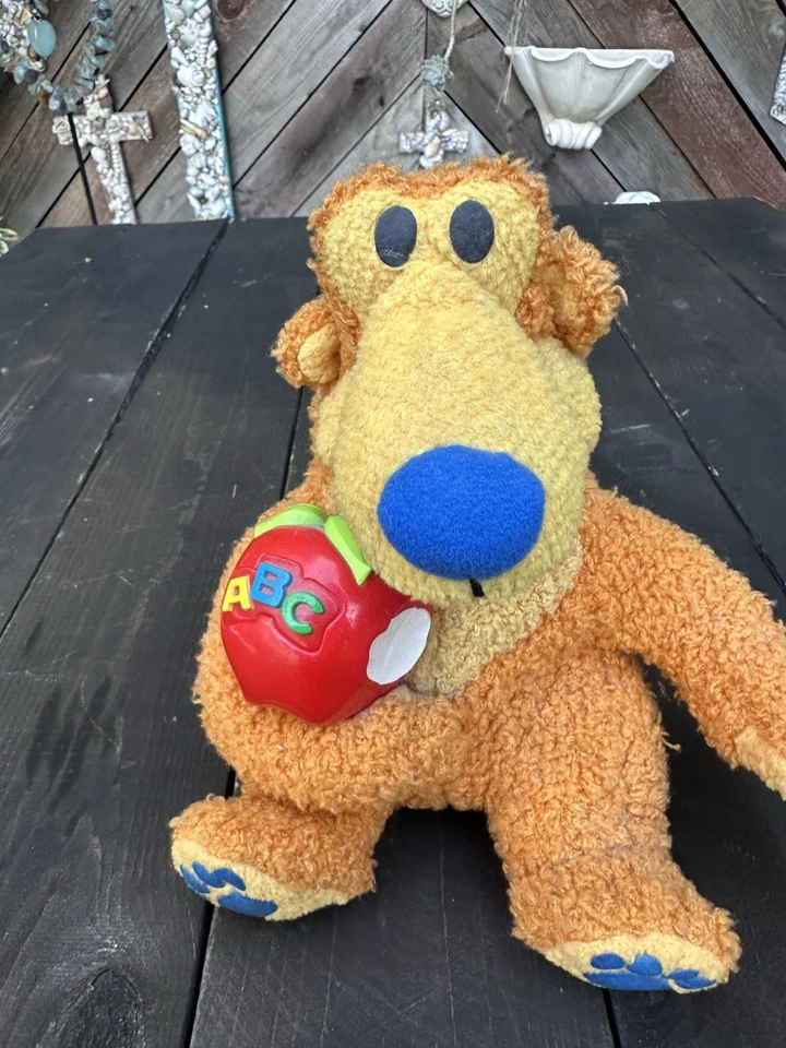 复古 Bear In The Big Blue House 毛绒说话字母熊 10 英寸 2001 年 Fisher Price — 第 2/4 张图片