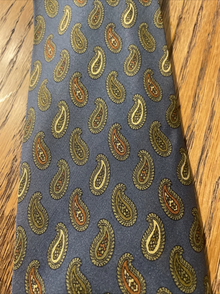 Corbata vintage usada en excelente estado Tino Cosma seda cachemira hecha en Italia Foto 3 de 4