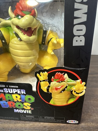 2023 Bowser Super Mario Bros Movie Premium 7” Fire Breathing by Jakks New in Box - Picture 4 of 12