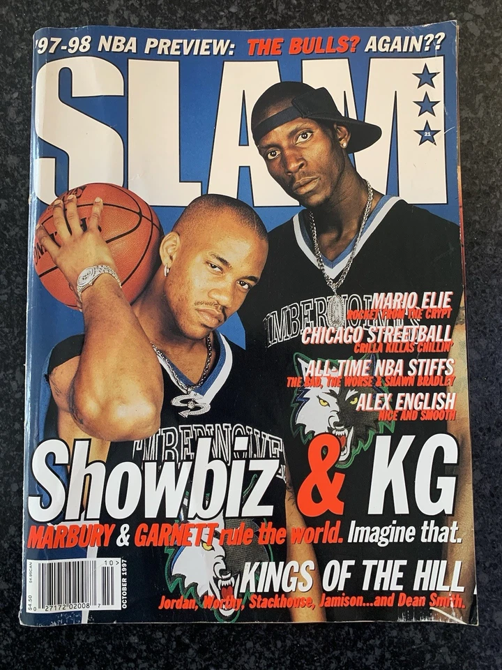 2 журнала SLAM — 1997 и 1998 гг. — Скотти Пиппен / Кевин Гарнетт / Стефон Марбери - Изображение 2 из 4