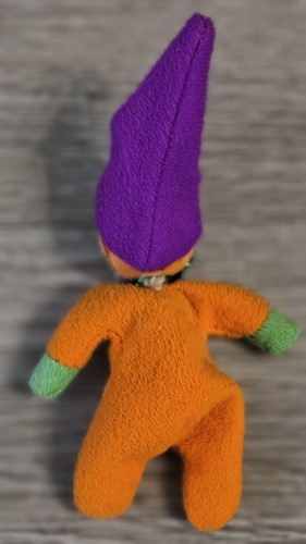 Vintage gruselig aussehende Streichholzschachtel Mini Beanie Baby Clown Puppe 3" groß - Bild 3 von 3