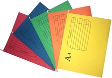 Document Wallet A4folder 5 pcs Green red Blue Yellow Orange Card Document Quick