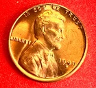 1949-D Lincoln Wheat Cent Penny GEM RED BU From an Original Bank Roll
