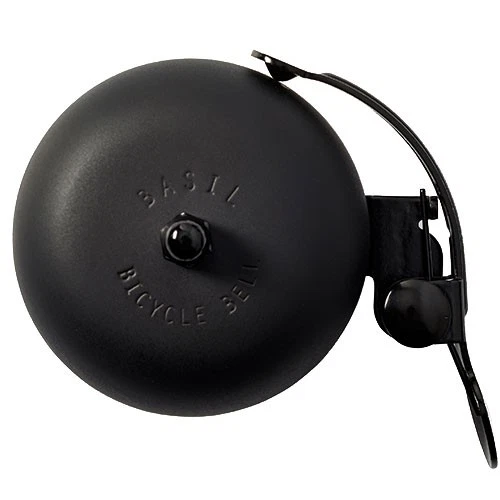 Fahrradklingel Glocke Basil Portland Mattschwarz, Stahl Ø 55 mm