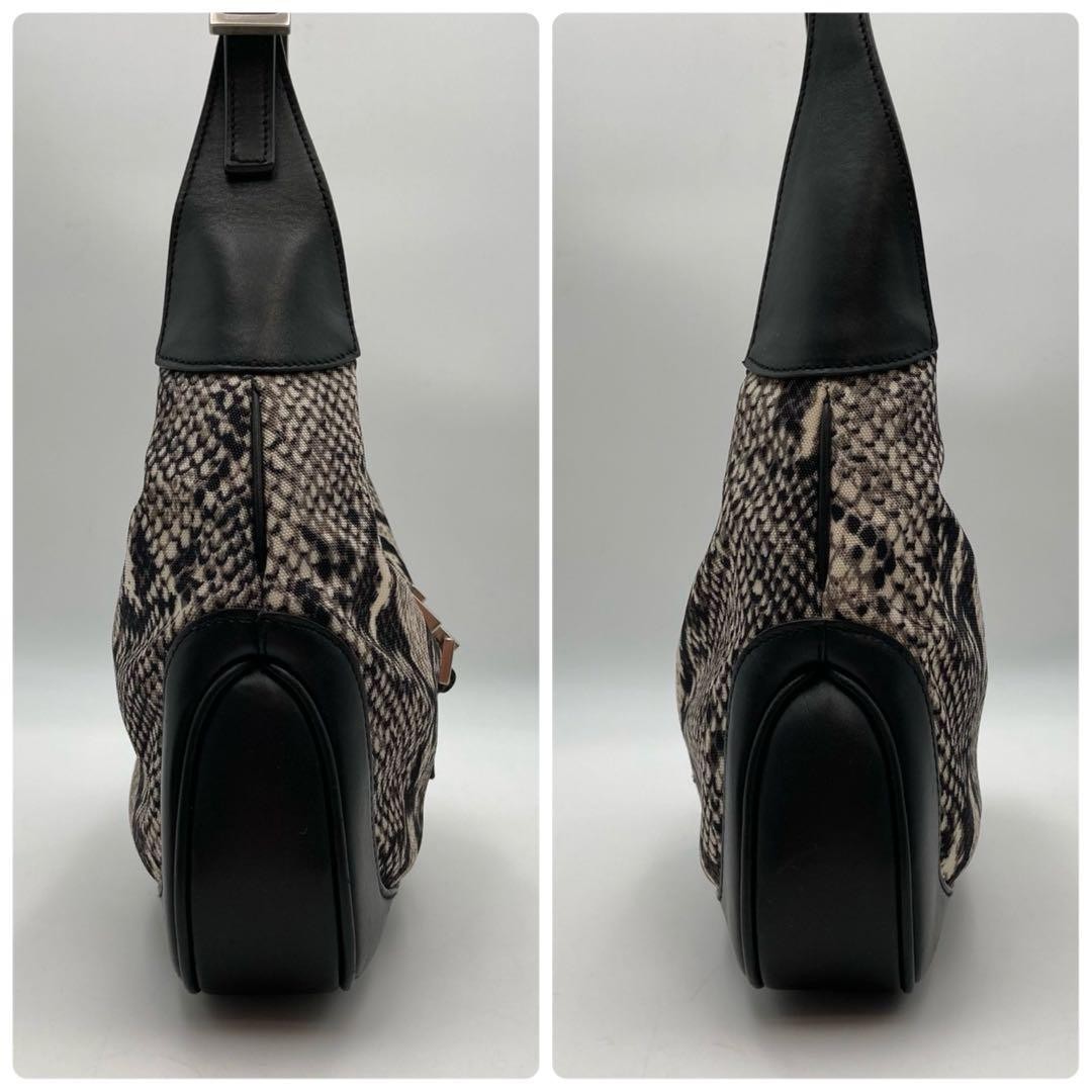 GUCCI One Shoulder Bag Jackie Python Leather Blac… - image 4