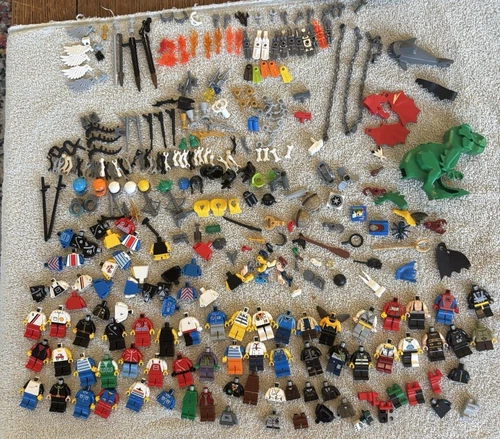 1990-2000s LEGO 12oz 3/4 Pd- Mini-figure Part Lot City Space Castle Star Wars