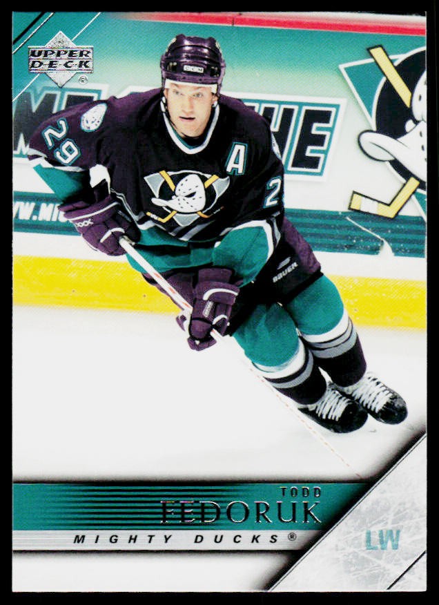 2005-06 Upper Deck Todd Fedoruk #246 Anaheim Mighty Ducks