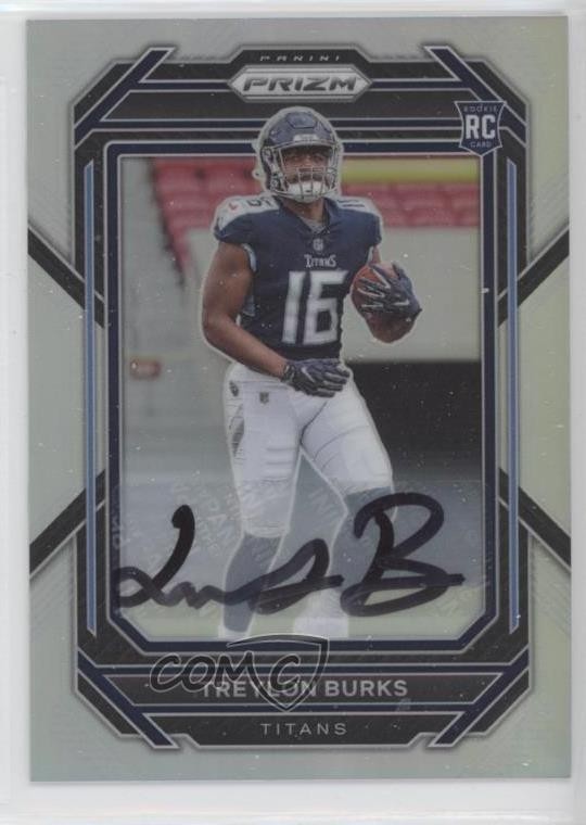 2022 Panini Prizm Rookies Silver Prizm Auto Treylon Burks #313 Rookie Auto RC