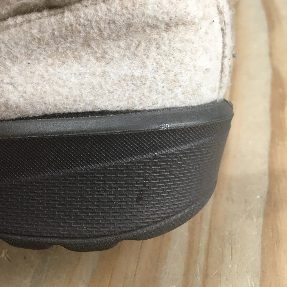 Bzees 鞋女式 10 M 滑翔休闲舒适懒人鞋楔形乐福鞋灰色面料 — 第 4/4 张图片