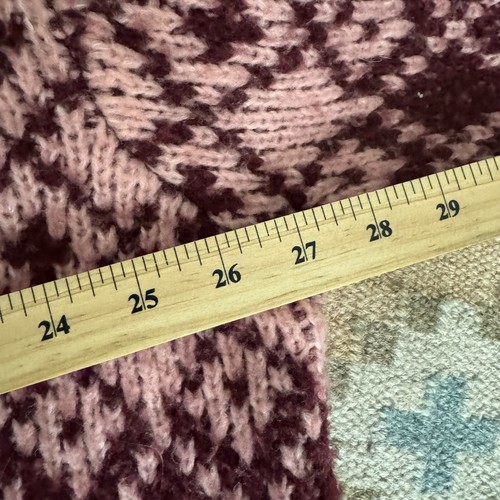 Maeve Sweater Womens 3X Sigfried Sweater Pink Marsala Wool Geometric Slouchy - Picture 5 of 7