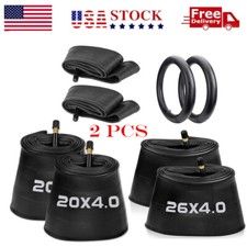2x Fat Tire Ebike Tubes 20 X 4.0 Fat Bike Inner Tube Schrader Valve 26" X 4".