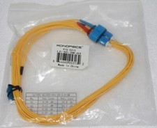 Monoprice Fiber Optic Cable - 3 Meter - Yellow  LC to SC, 9/125 Type, Duplex