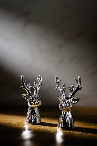 Saleros de pimienta ciervo de Navidad para decoración del hogar botellas de condimento de plata ciervo - Imagen 23 de 24
