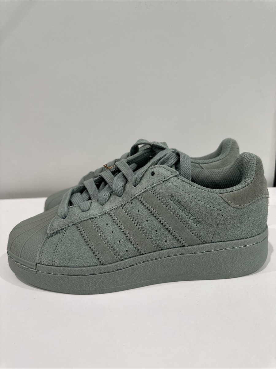 Adidas Women's Superstar XLG Originals Size 6.5 Green Suede