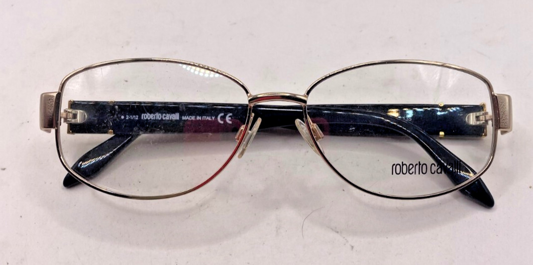 ROBERTO CAVALLI FRAMES ONLY EYEGLASSES HAO 699 028 BRUSHED GOLD BLACK 54-15-135
