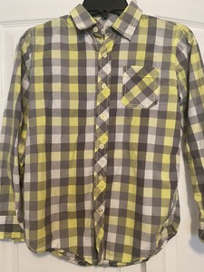 yellow and grey plaid shirt