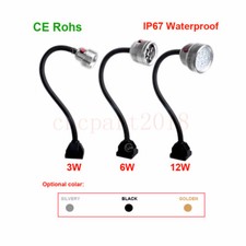 3W/6W/12W Waterproof Flexible LED Lamp Working Light Fixed Base CNC Mill Drill