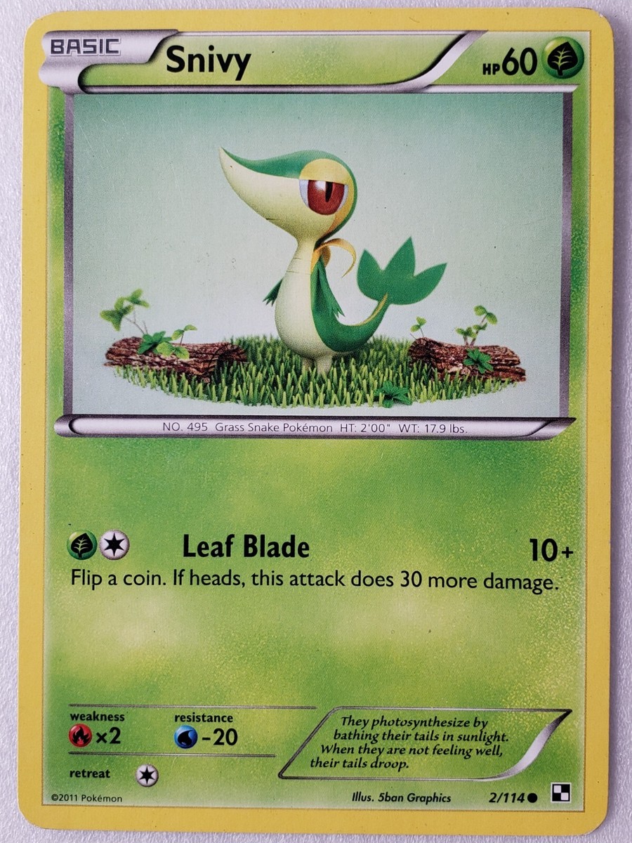 Snivy 2/114 PL - Black White Pokemon Card - $2 Combined Shipping