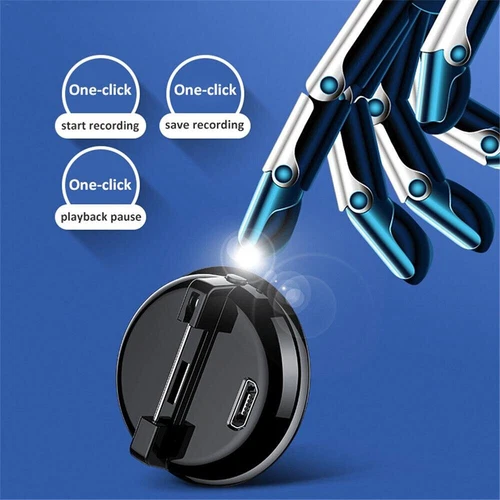 38 Hrs Mini Voice Activated Recorder Digital Audio Magnetic 32GB MP3 Player - Picture 3 of 20