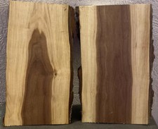 2 Black Walnut Live Edge Claro Slabs Kiln Dried Planed 1 1/8x5 3/4-7 1/2x13 3/4