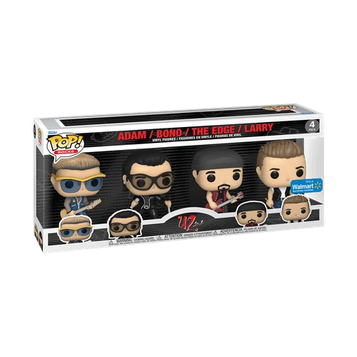 Adam / Bono / The Edge / Larry Funko Pop! U2 Zoo TV 4 Pack Walmart Exclusive
