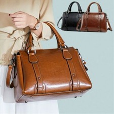 Women Genuine Leather Shoulder Messenger Bag Embossed Handbag Evening Tote