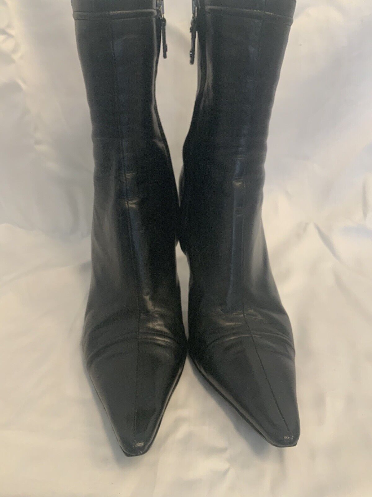 Authentic Chanel Leather Boots Black 39.5 - image 5
