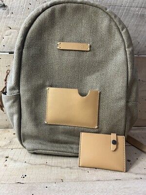 Sherpani Indie Beige Hand Glazed Canvas Backpack Laptop Bag  display picture 1