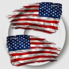 American Flag Decal Sticker Tattered USA Distressed Patriot Truck Car Window