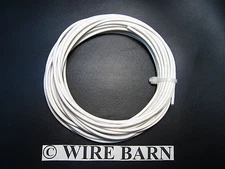MTW 14 AWG GAUGE WHITE STRANDED COPPER WIRE 25 FEET MACHINE TOOL WIRE- USA MADE