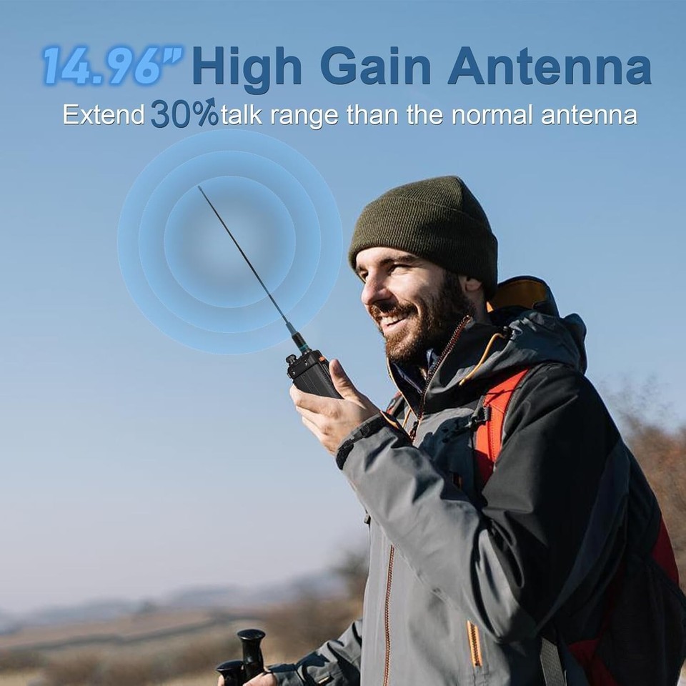 Pack De 2 Talkies-walkies Longue Portée 100 Miles - Étanches, 199 Canaux, Avec Casque