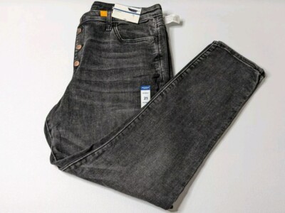 Arizona Jeans Women's 21 Charcoal Black  Slim Fit Hi-Rise Denim 