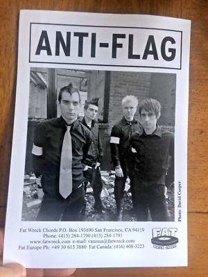 Anti- Flag Indie Music Group Very Rare Vintage Rare 5x7 Press Photo #1
