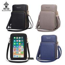Women Touch Screen Cell Phone Bag Crossbody Shoulder Pouch Purse Key Card Wallet