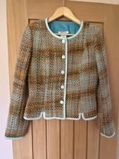 Georges Rech Vintage Multi Colour Way Wool Cropped Blazer, Size 36/8/s