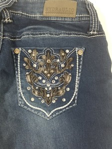 womens jeans with embellished pockets