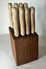 Old Homestead Stainless Japan Lifetime Cutlery 8 Steak Knives Block Set knife