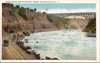 #ad #ad Gorge Route amp; Whirlpool Rapids Niagara Falls New York Vintage Postcard spc7 $21.50