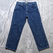 Lee Jeans Womens 12 Short Blue Relaxed Straight Leg Mid Rise Dark Wash Stretch