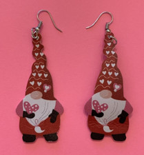 Gnome Dwarf Elf Earring, Valentine's Day Earring, Heart Earring, Gift Idea