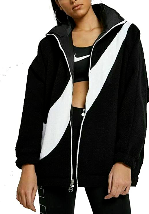 nike sherpa jacket big swoosh