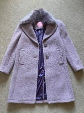 Kate Spade Purple Coat With Fur Collar