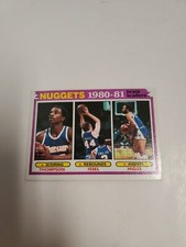1981-82 Topps NBA #49 Nuggets Thompson,Issel Higgs