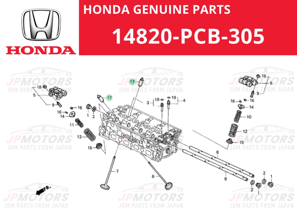Conjunto de movimiento perdido Honda Civic Integra ACURA 14820-PCB-305 x8 nuevo JDM Foto 3 de 4