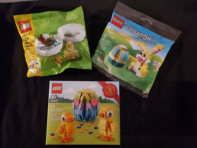 EASTER CHICKS, BUNNY & MORE - New Sealed Exclusive / Lego 40527, 30583, 853958